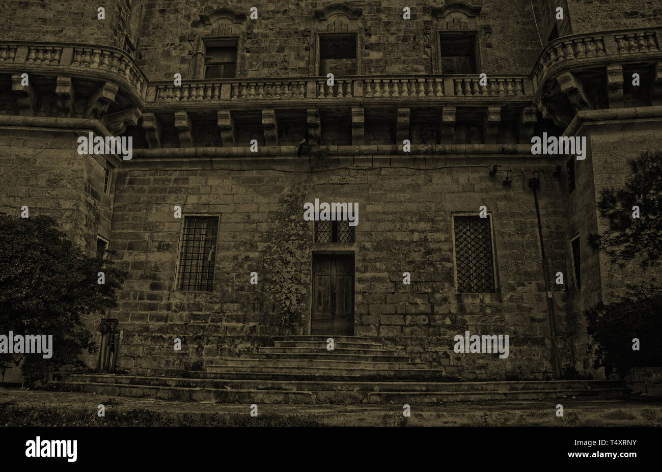 An 18th Century Facade. An 18th Century Facade in baroque style located ...