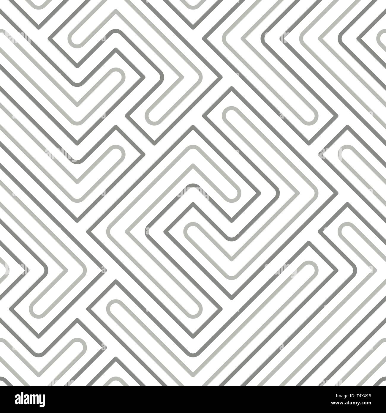 Seamless abstract pattern with gray geometric lines Stock Vector
