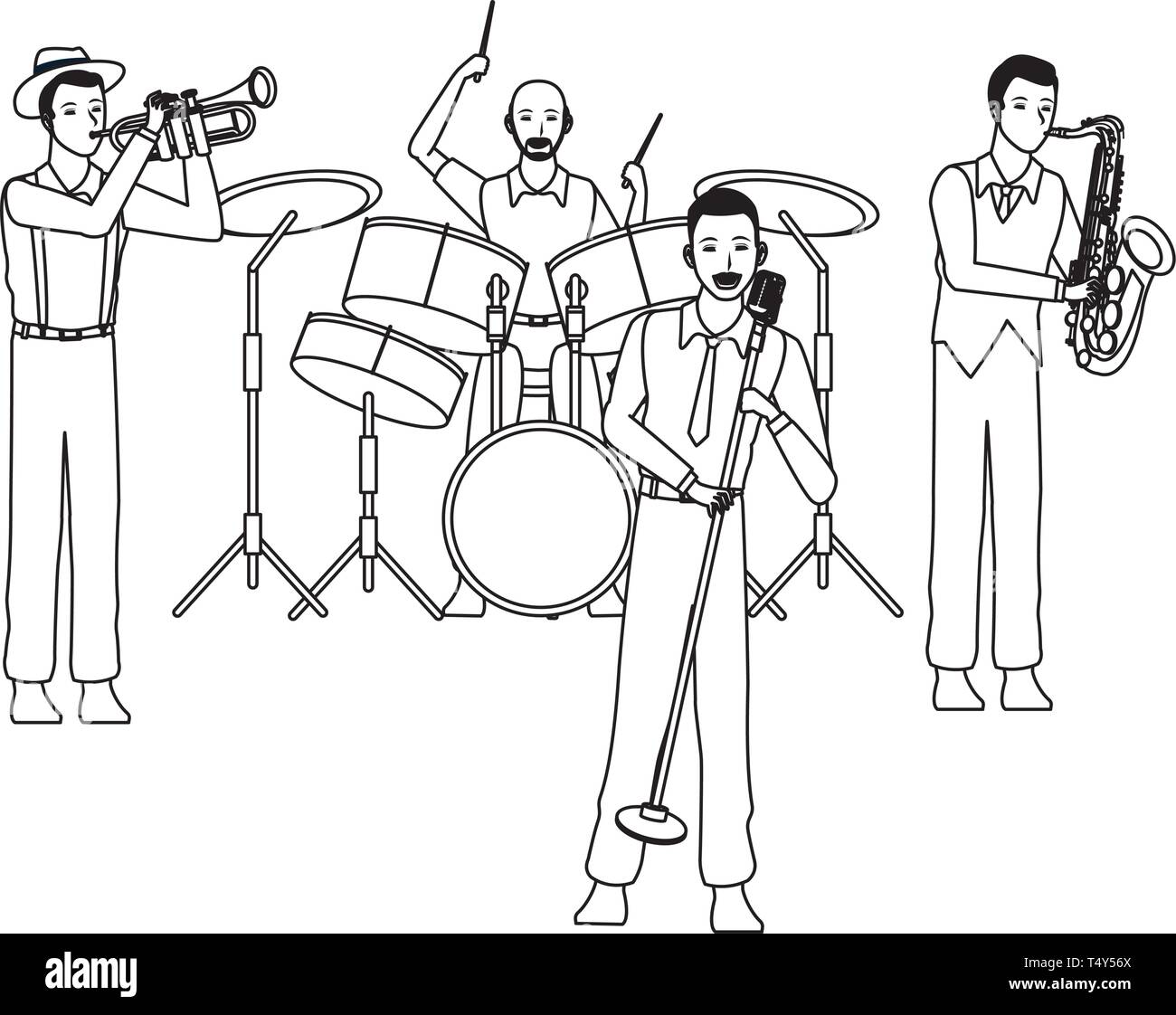 Musician Clip Art Black And White