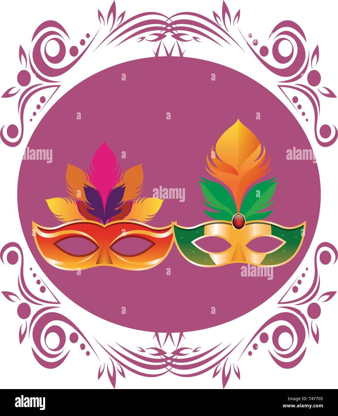 Victorian masquerade Stock Vector Images - Alamy