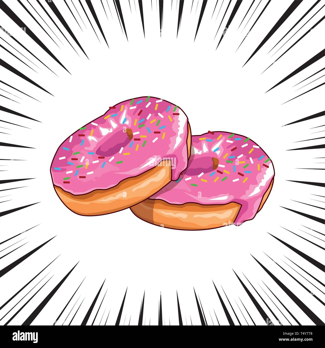 delicious donuts icon pop art Stock Vector Image & Art - Alamy