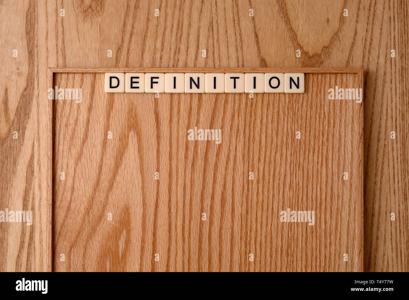 DEFINITION word block on wood background Stock Photo Alamy