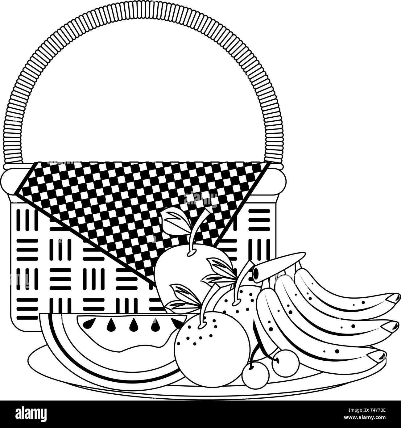 Fruits Basket Black and White Stock Photos & Images Alamy