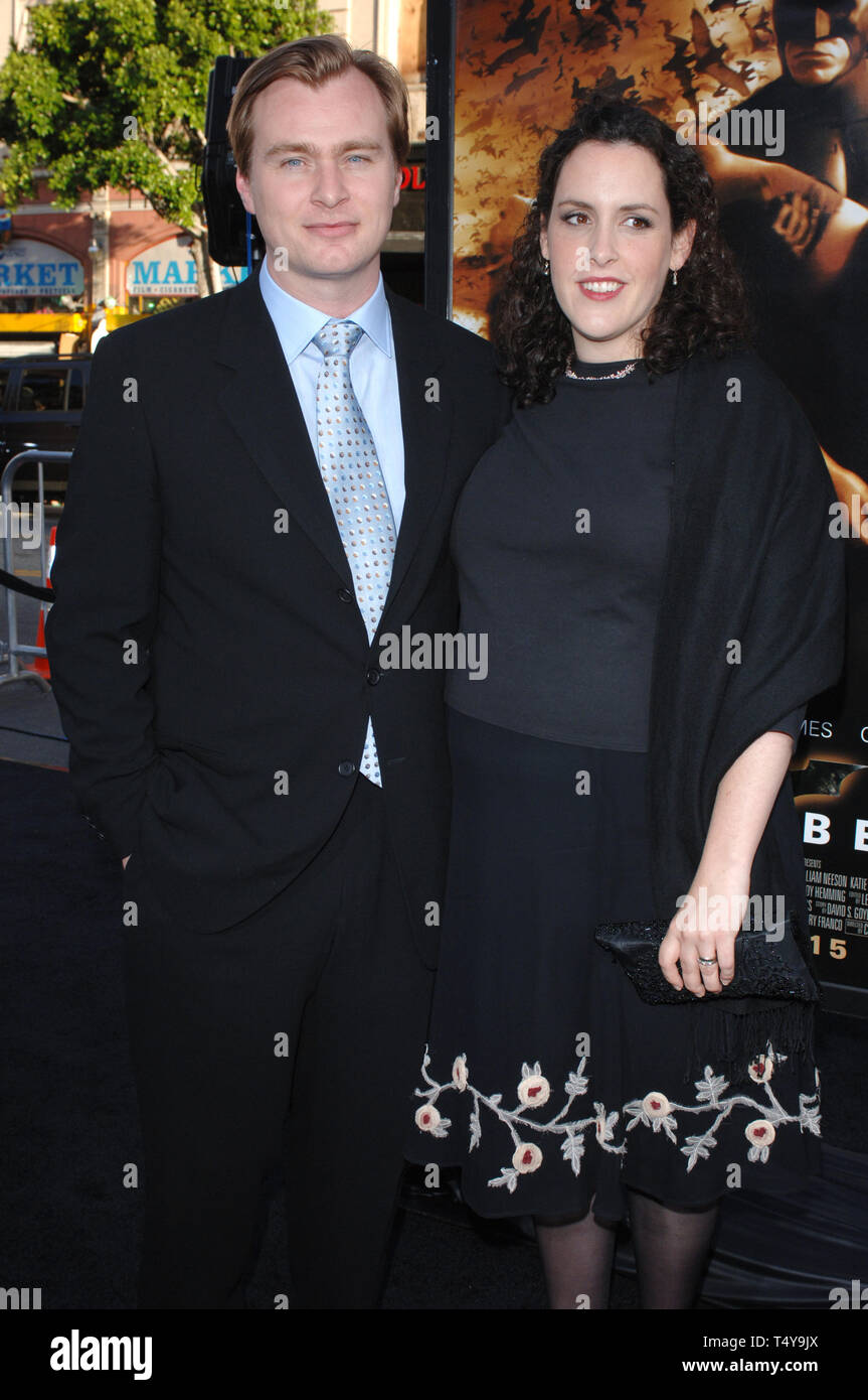 LOS ANGELES, CA. June 06, 2005: Director CHRIS NOLAN & date at the Los  Angeles premiere of his new movie Batman Begins. © 2005 Paul Smith /  Featureflash Stock Photo - Alamy