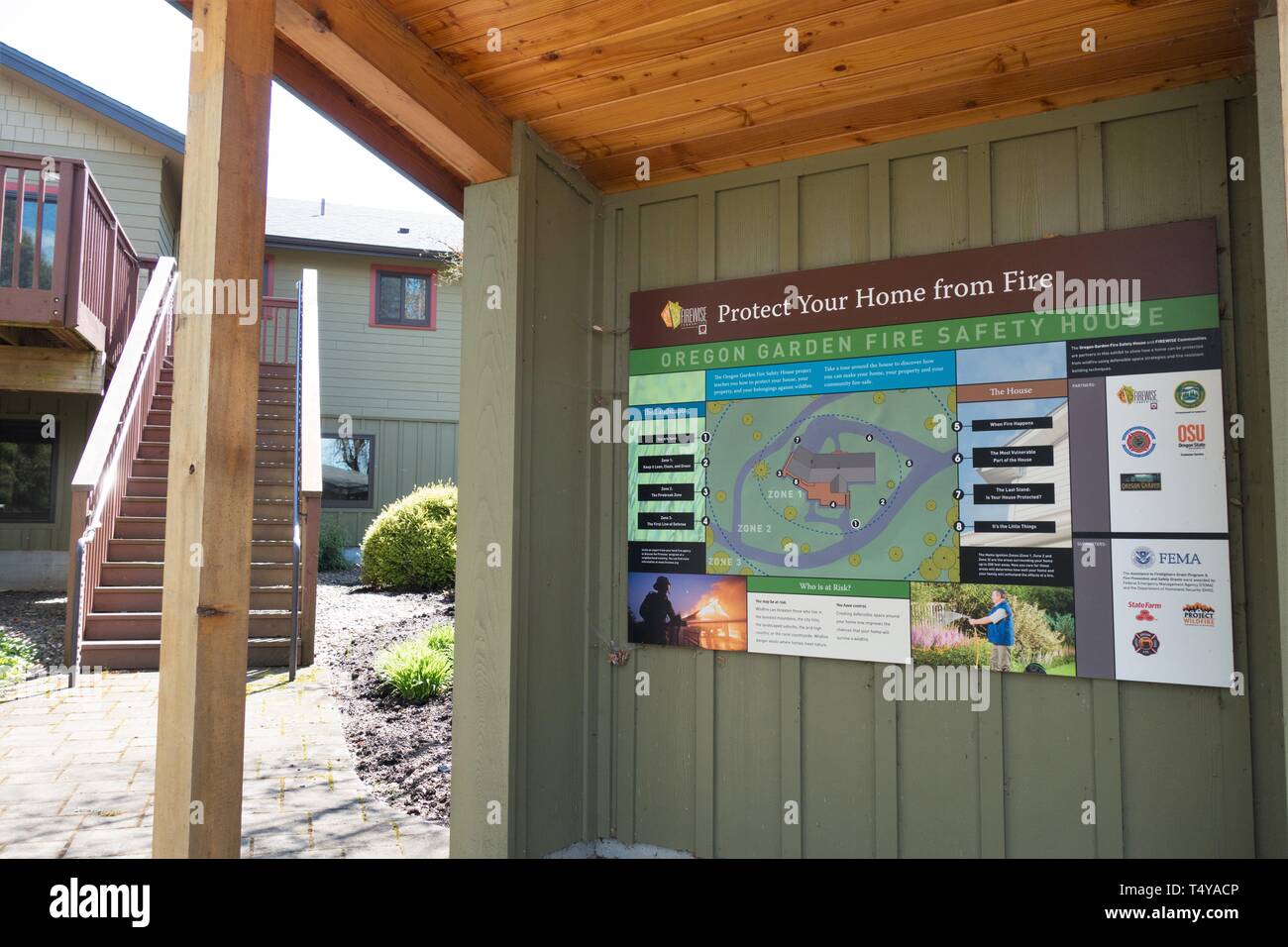 The Fire Safety House, at the Oregon Garden in Silverton, Oregon, USA