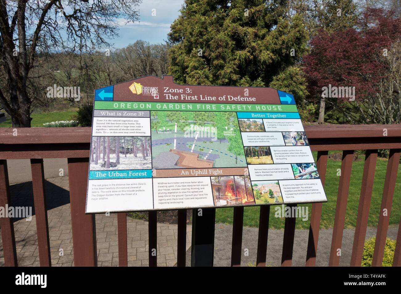 The Fire Safety House, at the Oregon Garden in Silverton, Oregon, USA