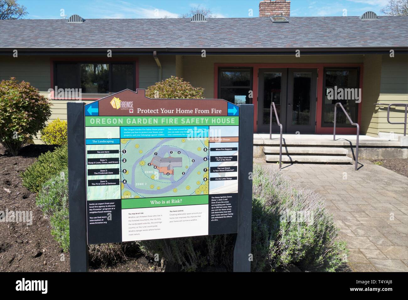 The Fire Safety House, at the Oregon Garden in Silverton, Oregon, USA