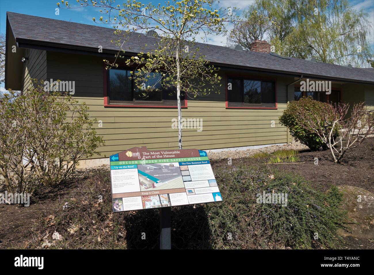 The Fire Safety House, at the Oregon Garden in Silverton, Oregon, USA