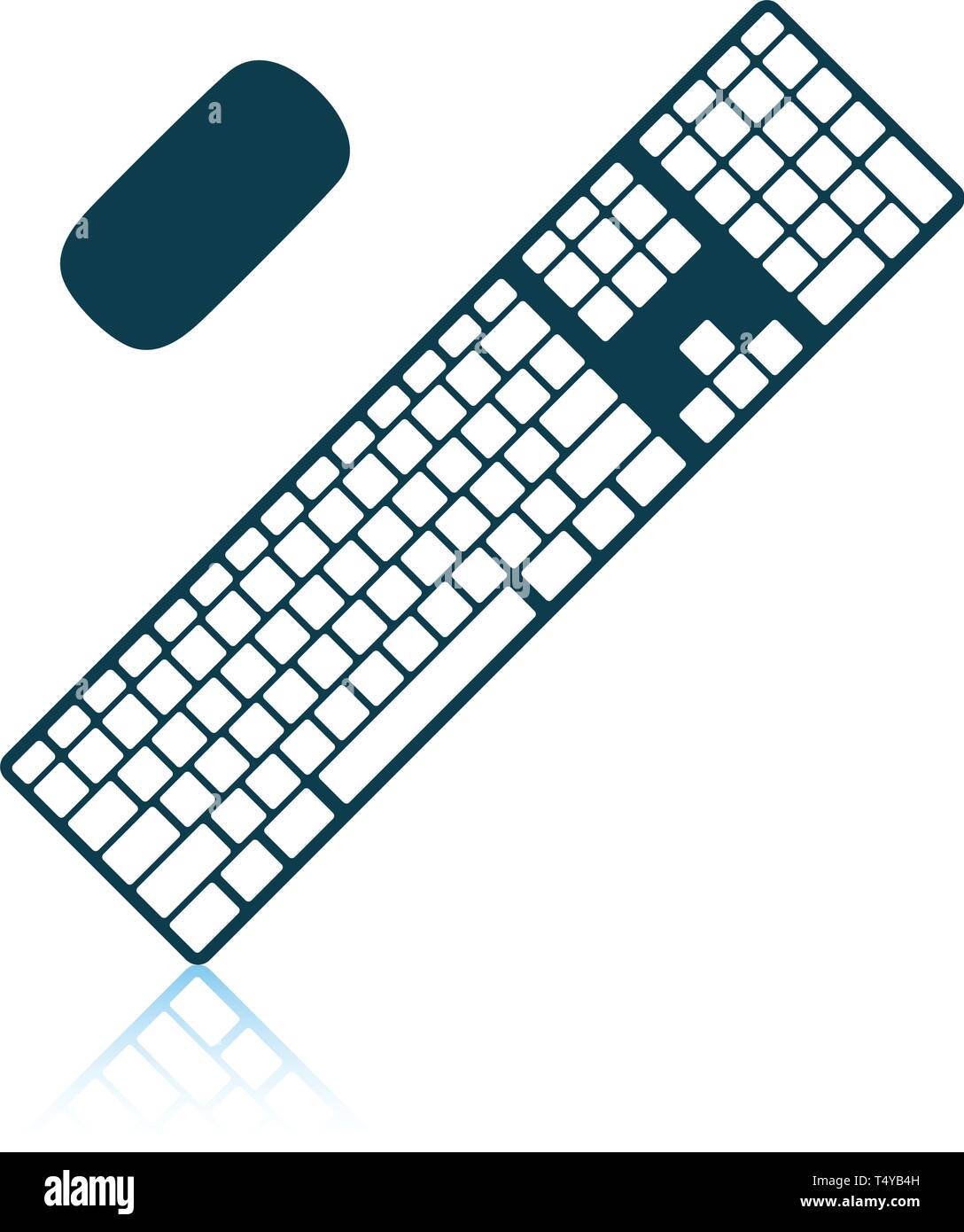 Keyboard icon. Shadow reflection design. Vector illustration. Stock Vector