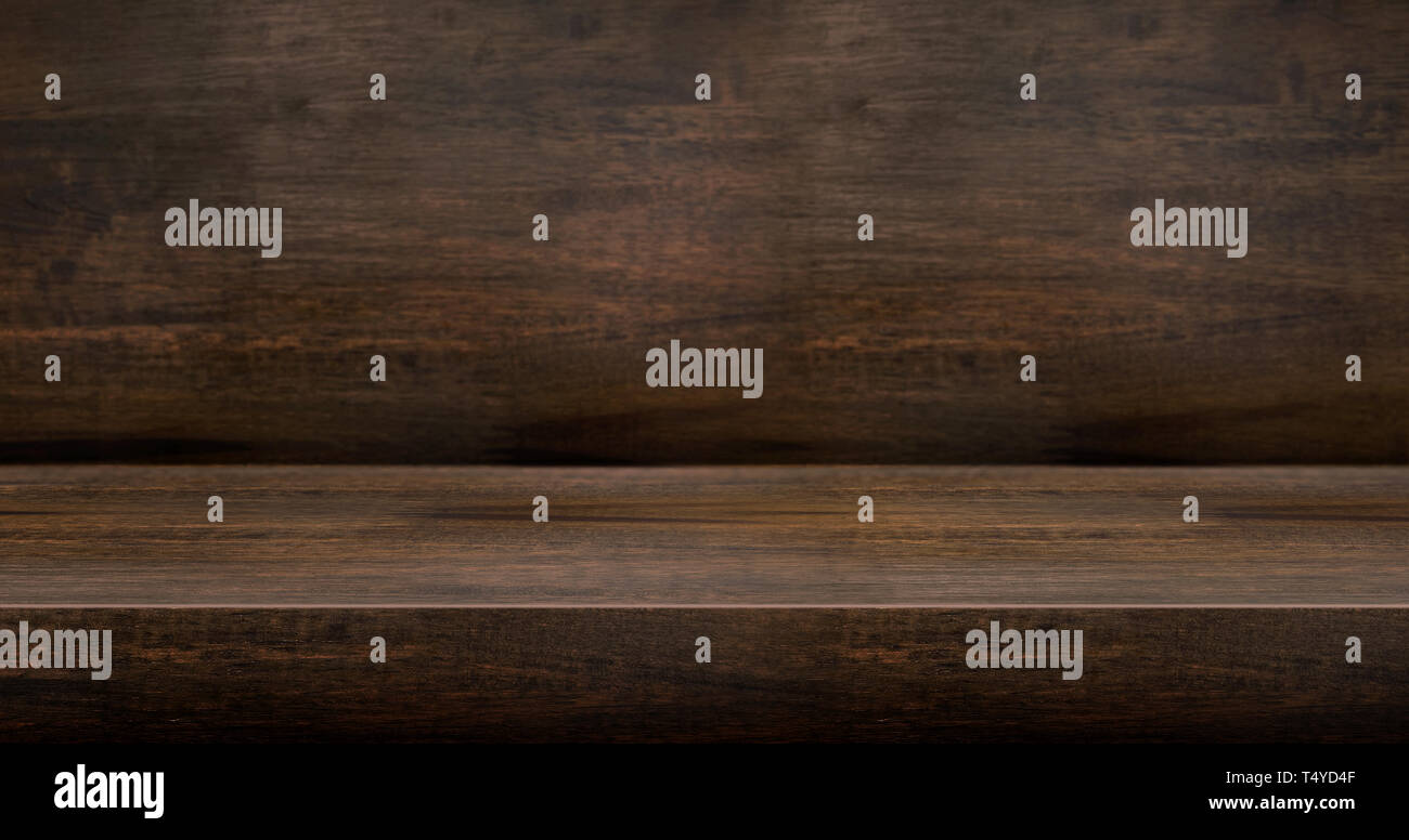 3d Dark Wood Table Studio Background Textured For Product Display
