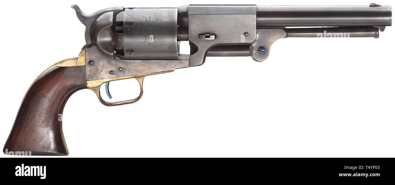 Small arms, revolvers, Third Model Colt Dragoon, calibre .44 inch, Additional-Rights-Clearance-Info-Not-Available Stock Photo
