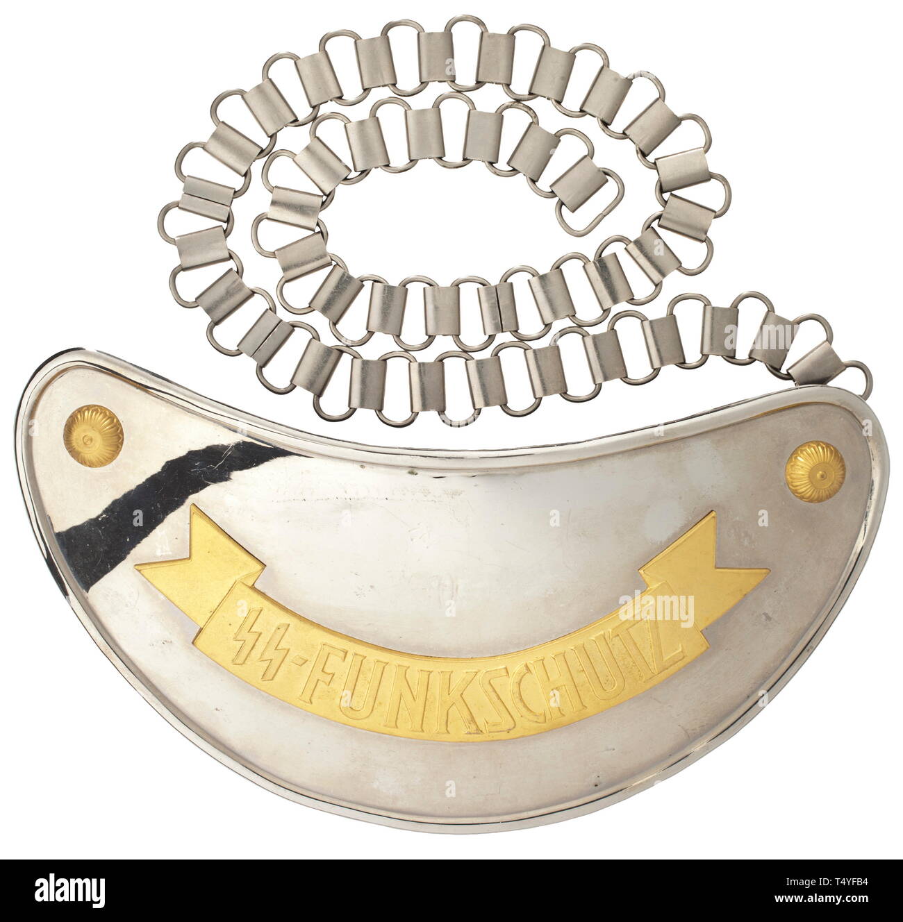 A Gorget Ss Funkschutz Of The Dispositional Troops Heavy Nickel