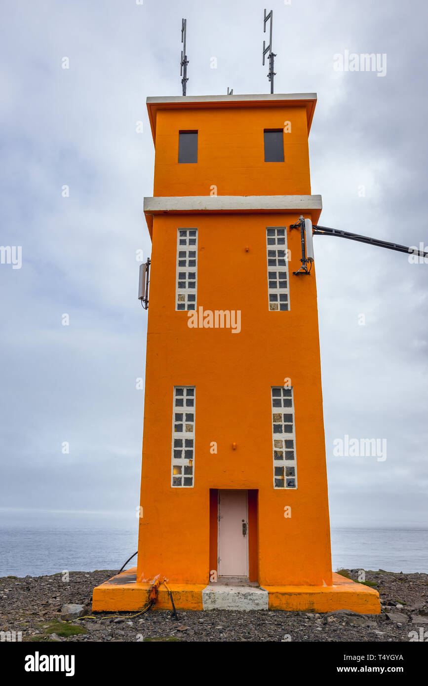 Hvalnes Lighthouse in the eastern region of Iceland Stock Photo - Alamy