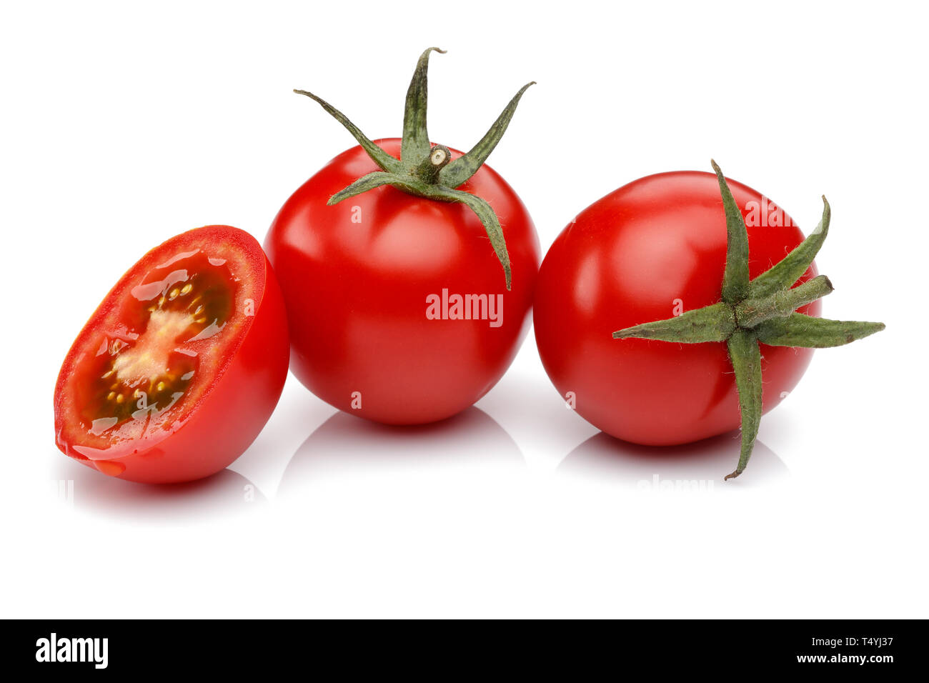 Fresh cherry tomatoes isolated on white background Stock Photo - Alamy