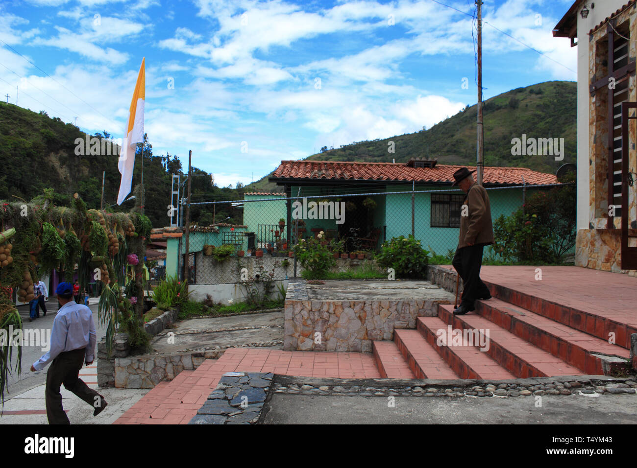 Merida, Venezuela - May 28, 2017: View of Cacute village in the Paramo of Los Andes. Stock Photo