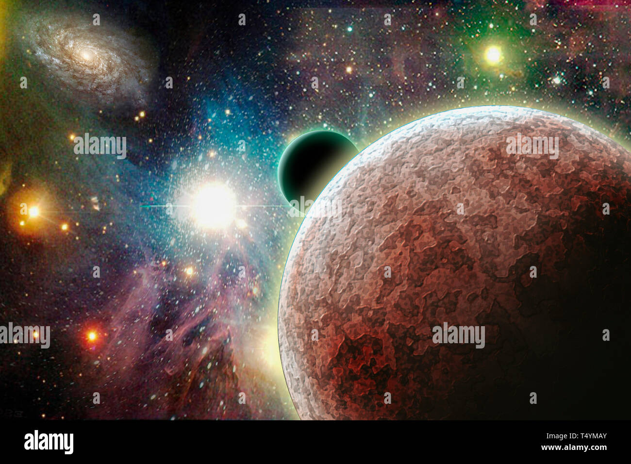 Planets in space Stock Photo