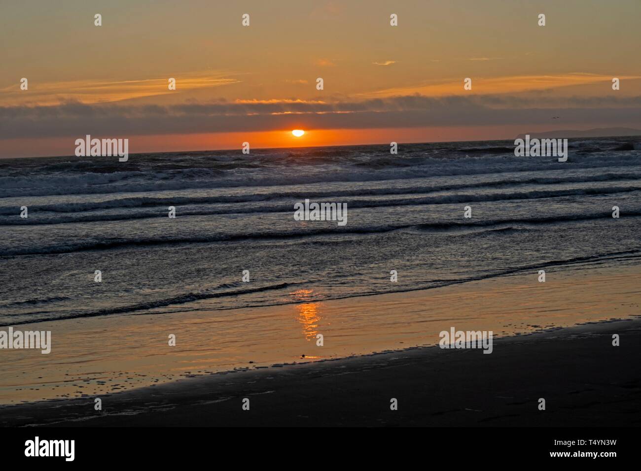 Sunset on Dillon Beach Stock Photo Alamy