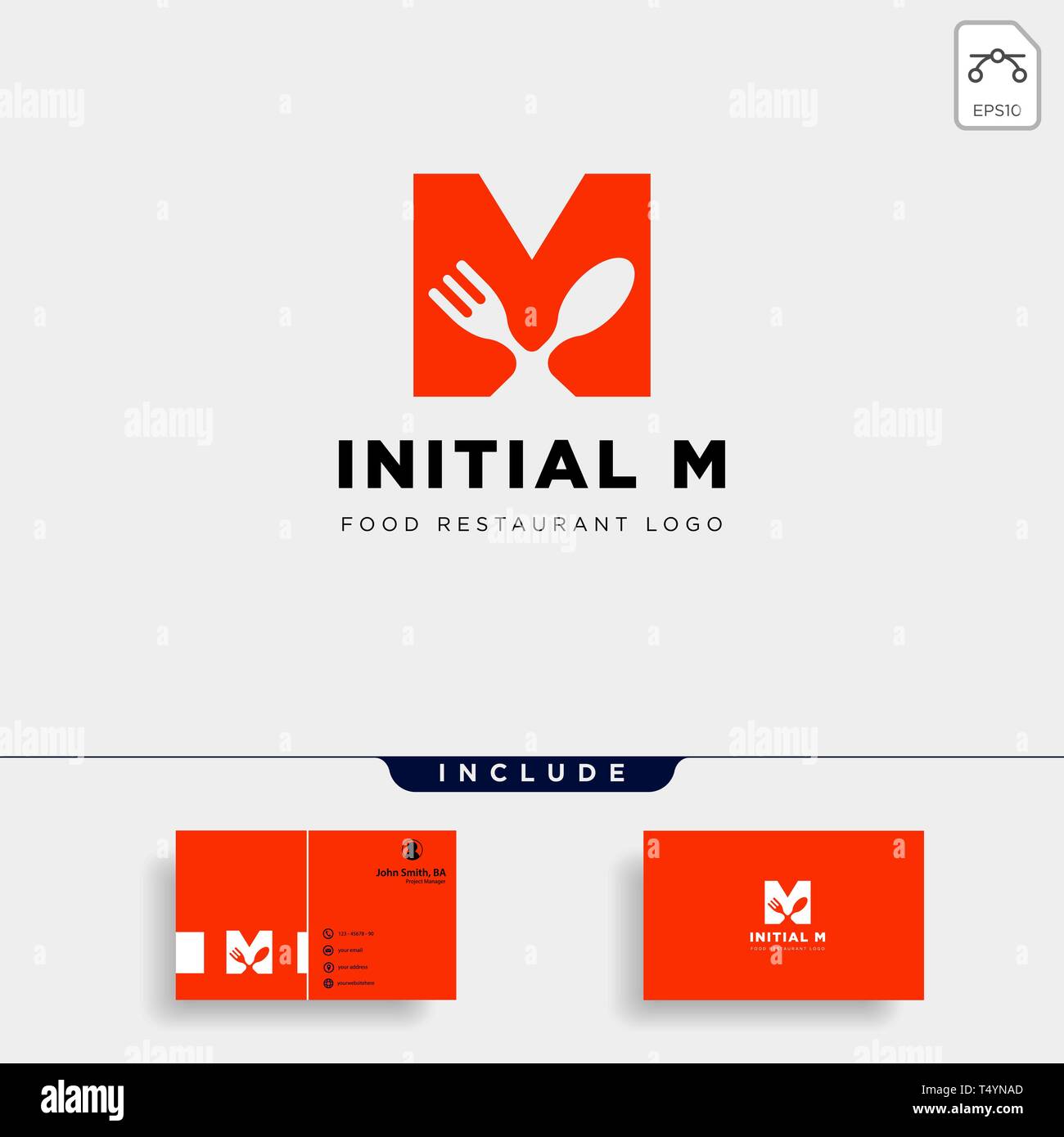 initial m food equipment simple logo template vector icon abstract - vector Stock Vector