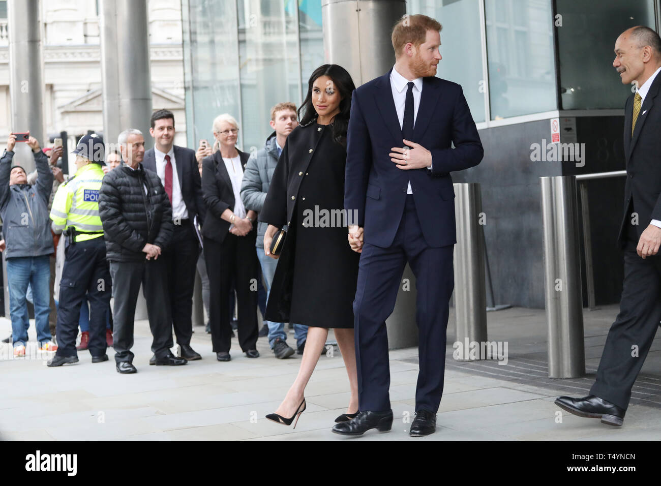 Duke and Duchess of Sussex visit Newzealand House - Arrivals  Featuring: Duchess of Sussex, Duke of Sussex, Meghan Markle, Prince Harry Where: London, United Kingdom When: 19 Mar 2019 Credit: Lia Toby/WENN.com Stock Photo