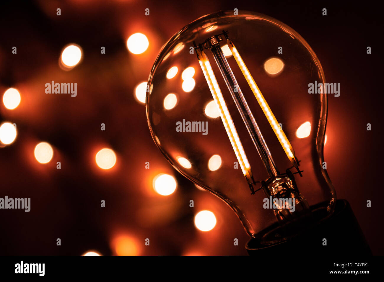Light Bulp Bokeh in Background Stock Photo - Alamy