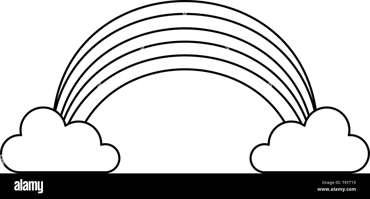 Rainbow and clouds cartoon in black and white Stock Vector Image & Art - Alamy Rainbow and clouds cartoon in black and white Stock Vector Image & Art - Alamy