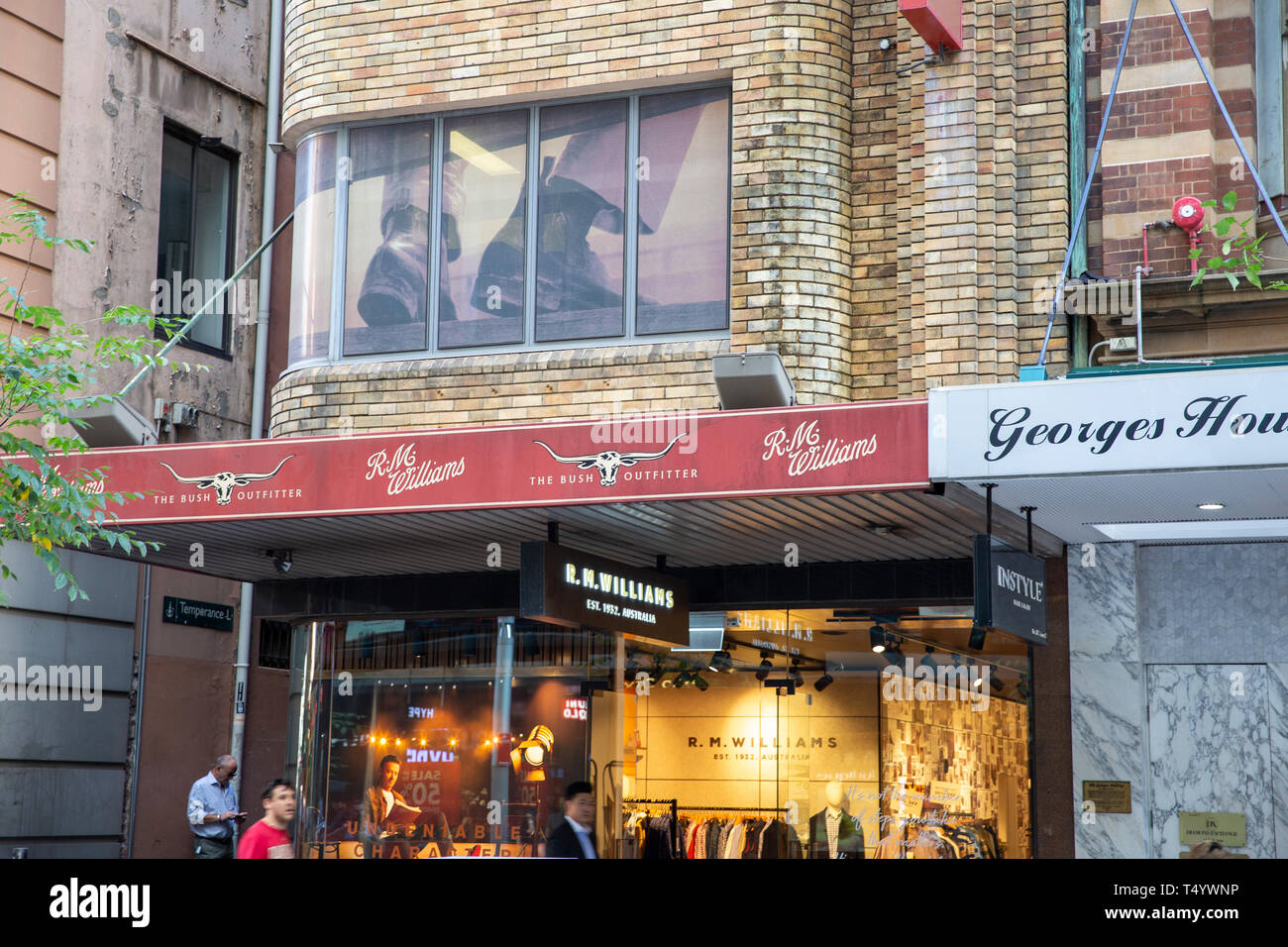 RM Williams boots and shoes store in Sydney city centre,NSW,Australia Stock Photo