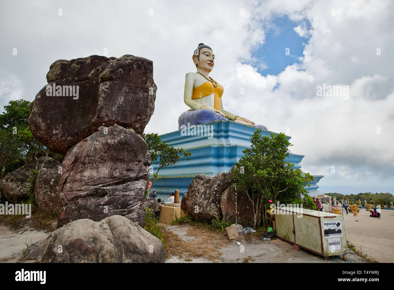 Lok Yeay Mao Monument in preah monivong  bokor National park, Cambodia Stock Photo