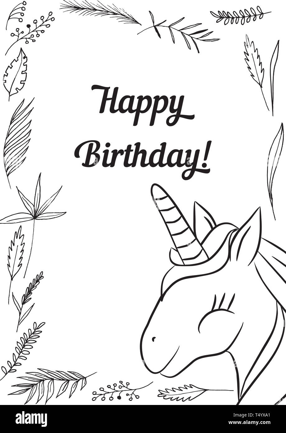 Happy 8Th Birthday Unicorn Coloring Pages / Download fun valentine