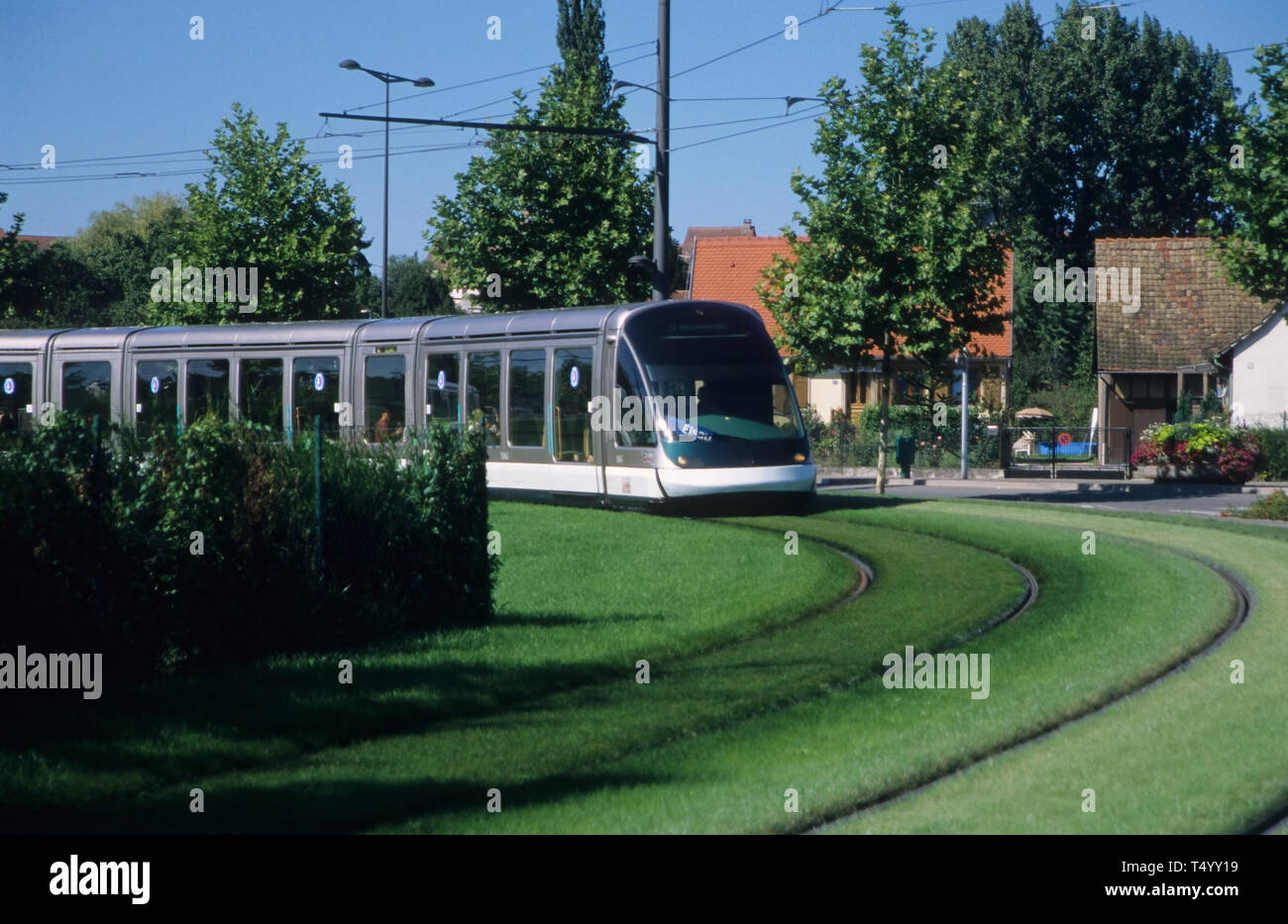 Strasbourg, moderne Straßenbahn - Strasbourg, modern Tramway Stock Photo
