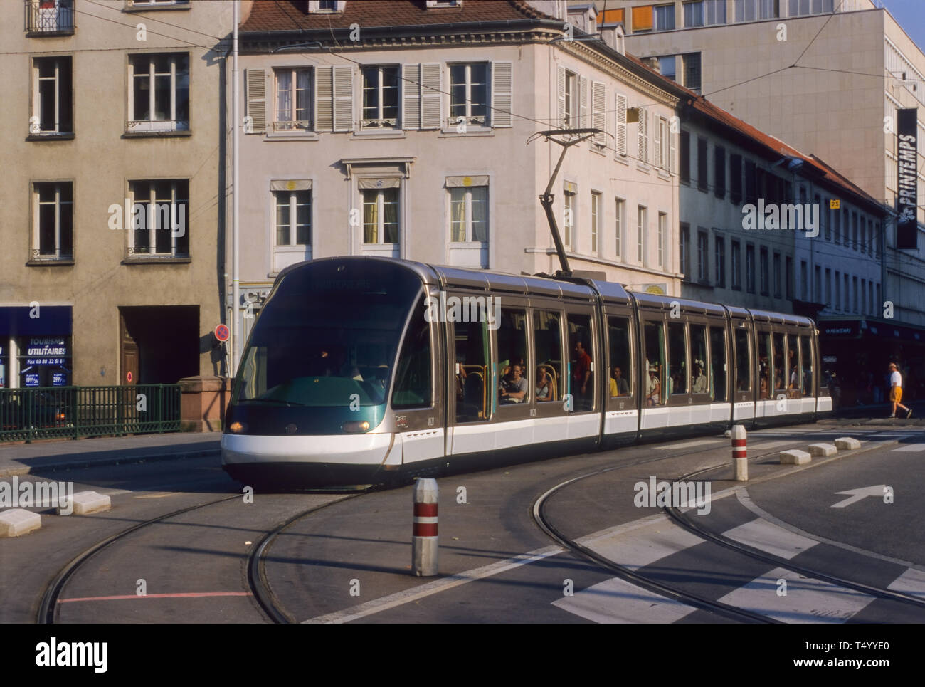 Strasbourg, moderne Straßenbahn - Strasbourg, modern Tramway Stock Photo