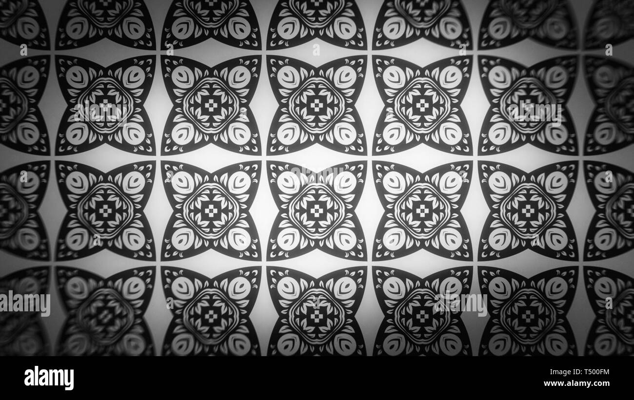 Black and Grey Flower Wallpaper Pattern Stock Photo - Alamy