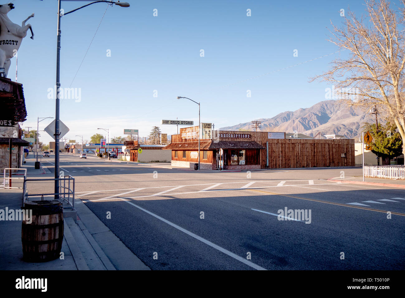 Street view in the historic village of Lone Pine LONE PINE CA, USA