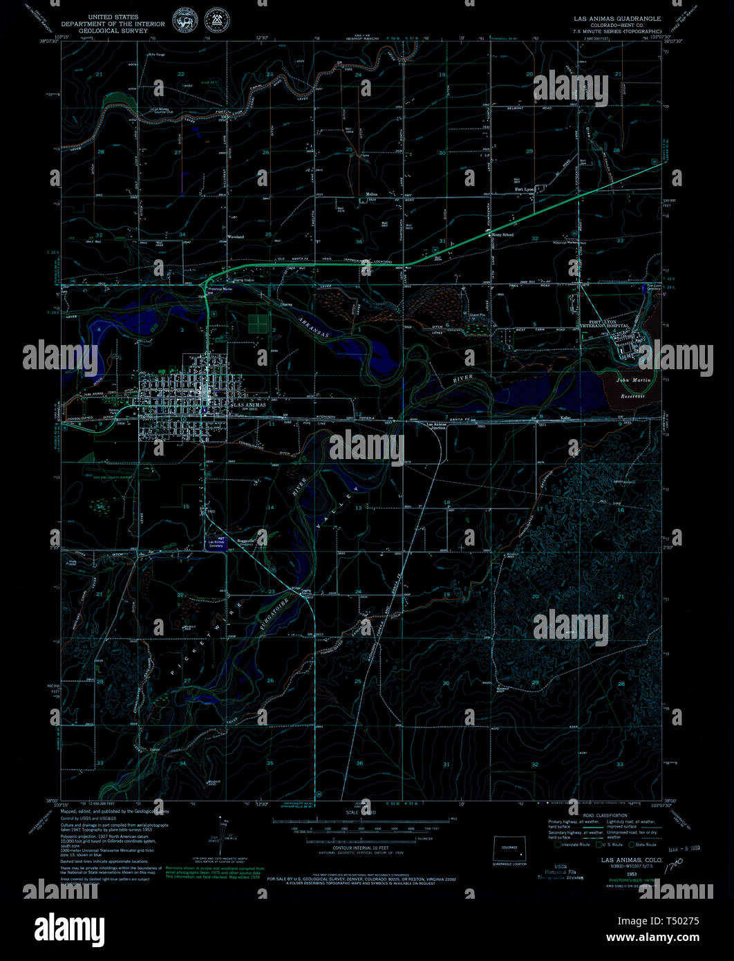 Las animas colorado map hires stock photography and images Alamy