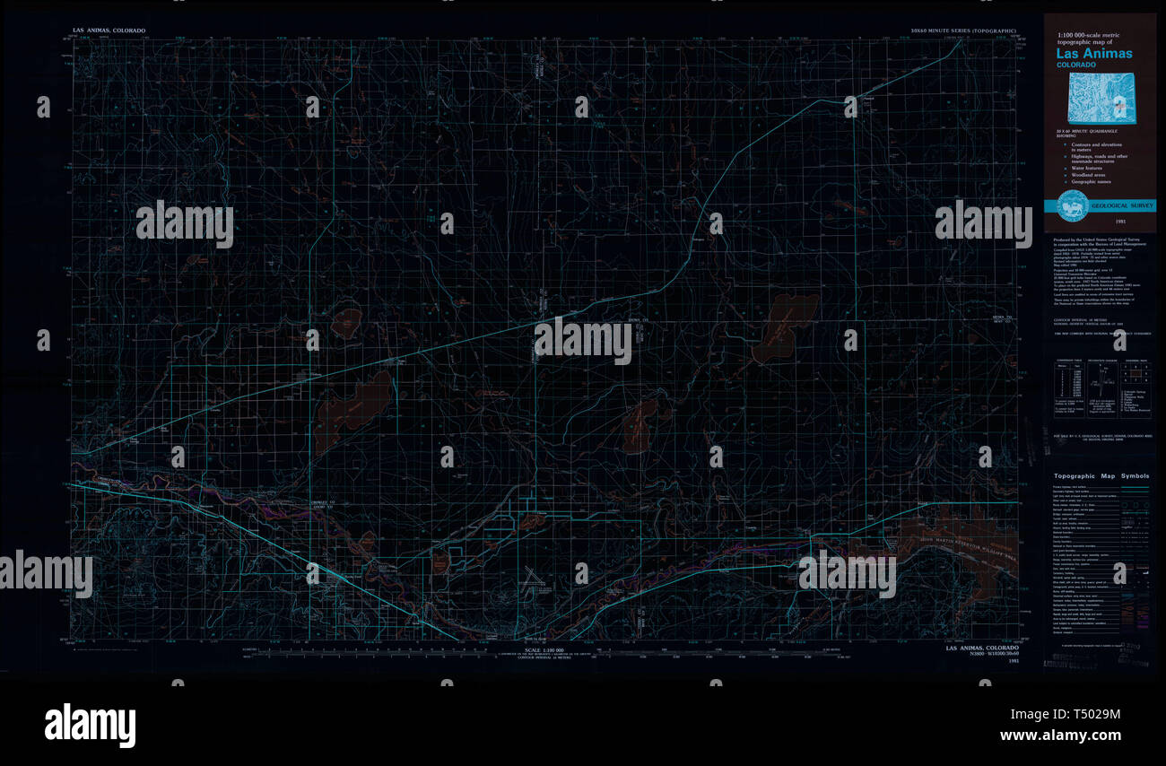 Las animas colorado map hires stock photography and images Alamy