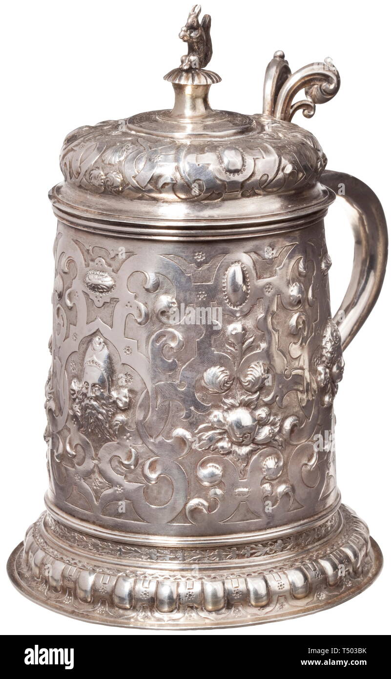A German silver beaker in the style of the Renaissance, probably Hanau ...