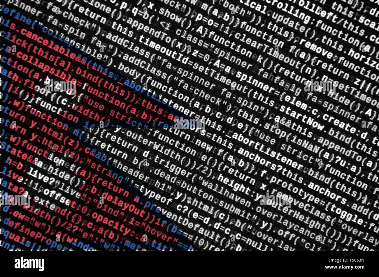 Nepal flag is depicted on the screen with the program code. The concept ...