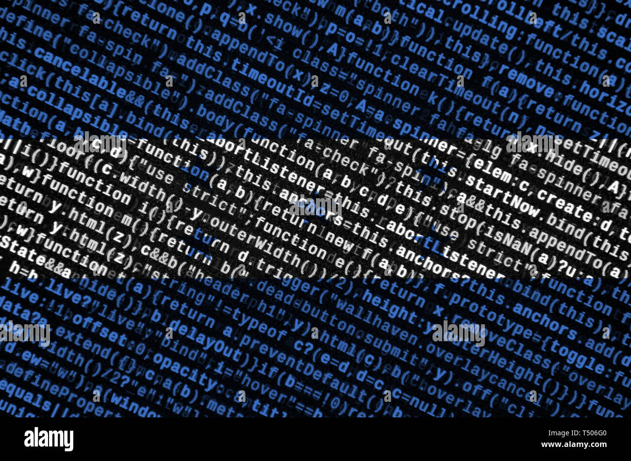 Honduras flag is depicted on the screen with the program code. The ...