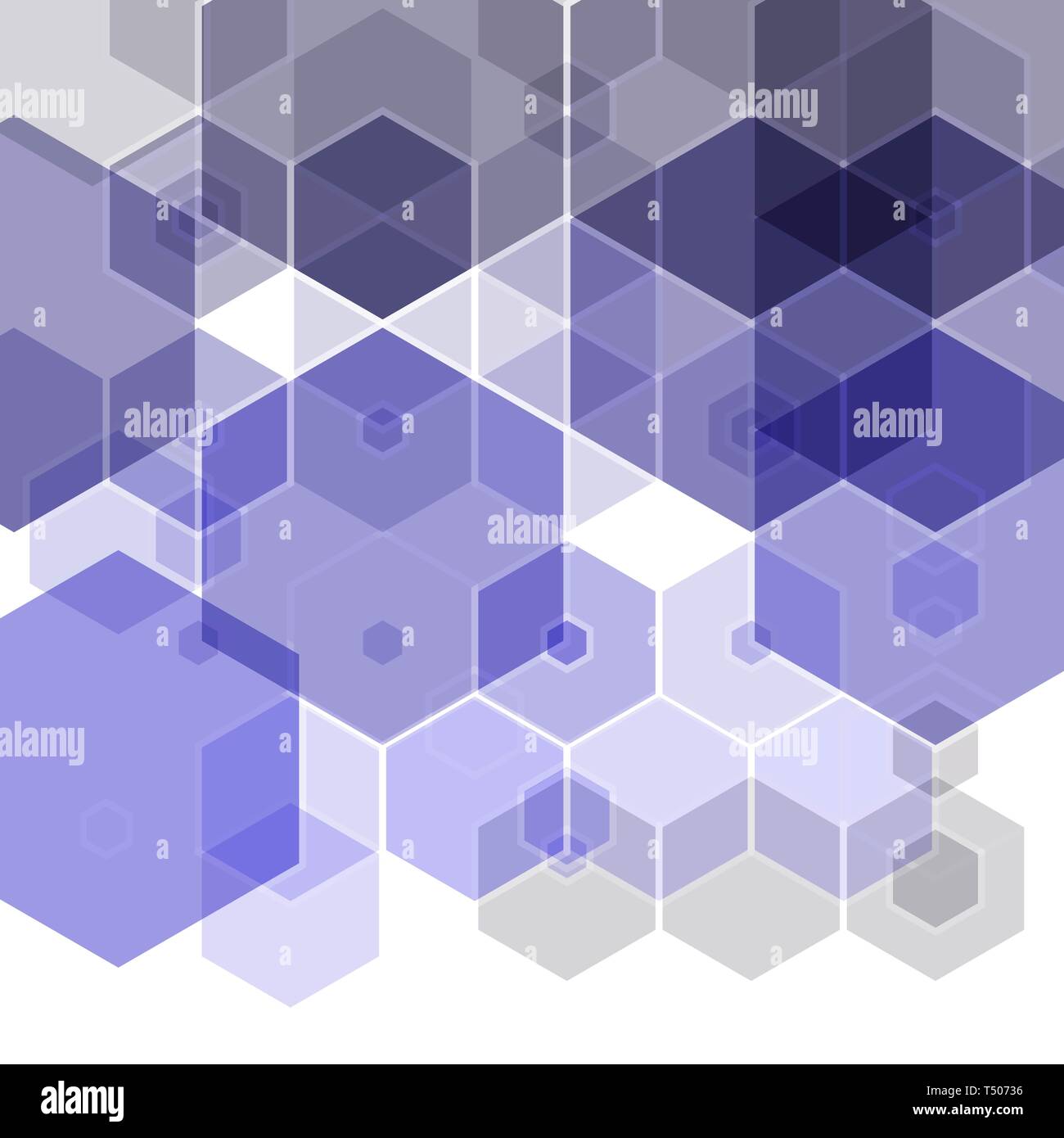 Bright blue tech geometric background with hexagons. Vector design ...