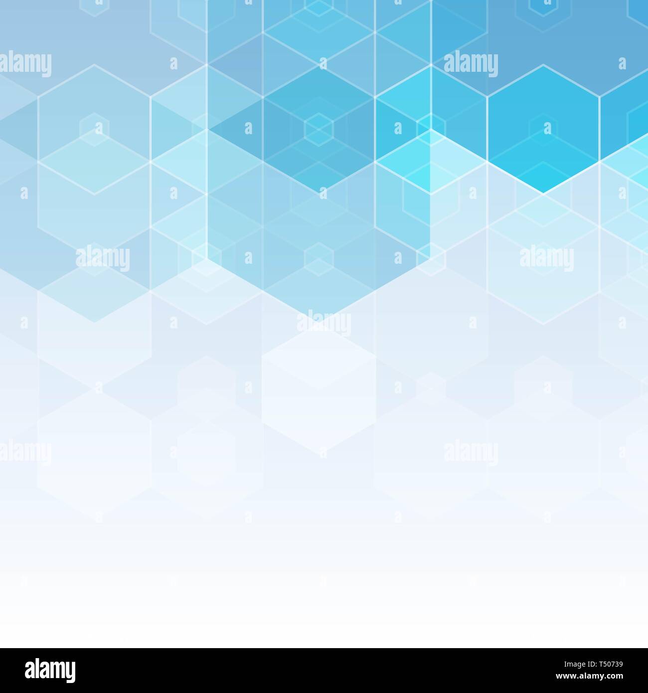 Abstract blue background with hexagons Stock Photo - Alamy