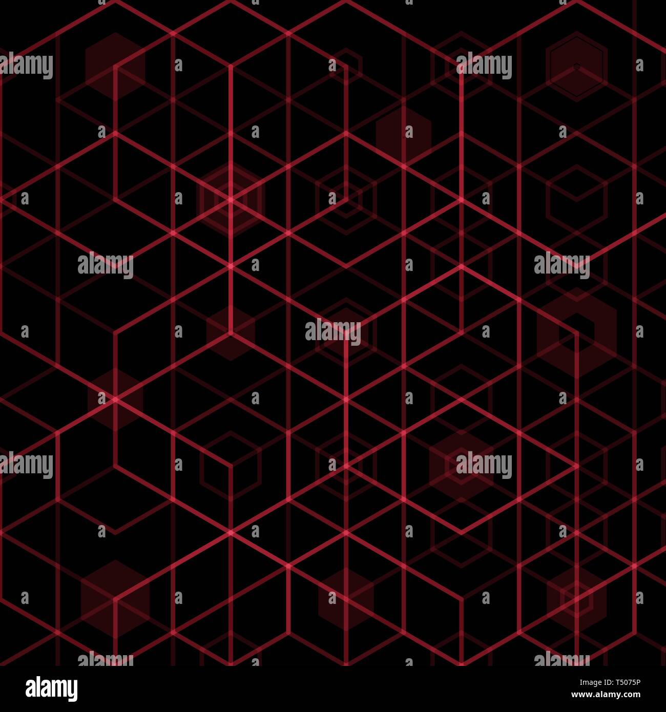 Abstract hexagonal background with red color, Vector illustration Stock ...