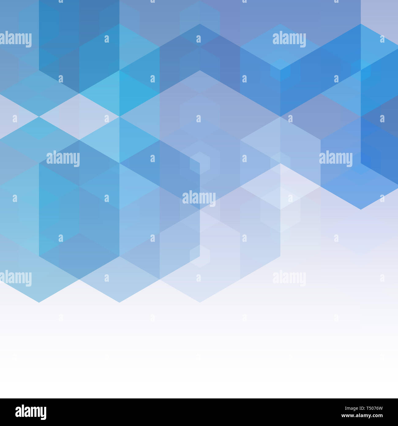 Abstract background of blue hexagons, vector design Stock Photo - Alamy