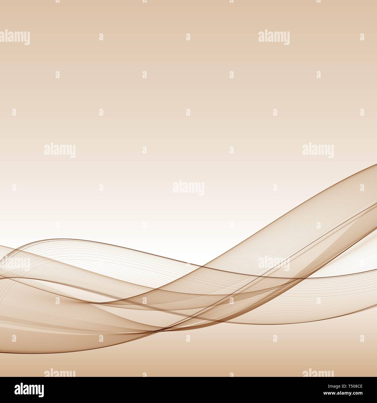 Wave brown, background abstraction vector Stock Photo - Alamy