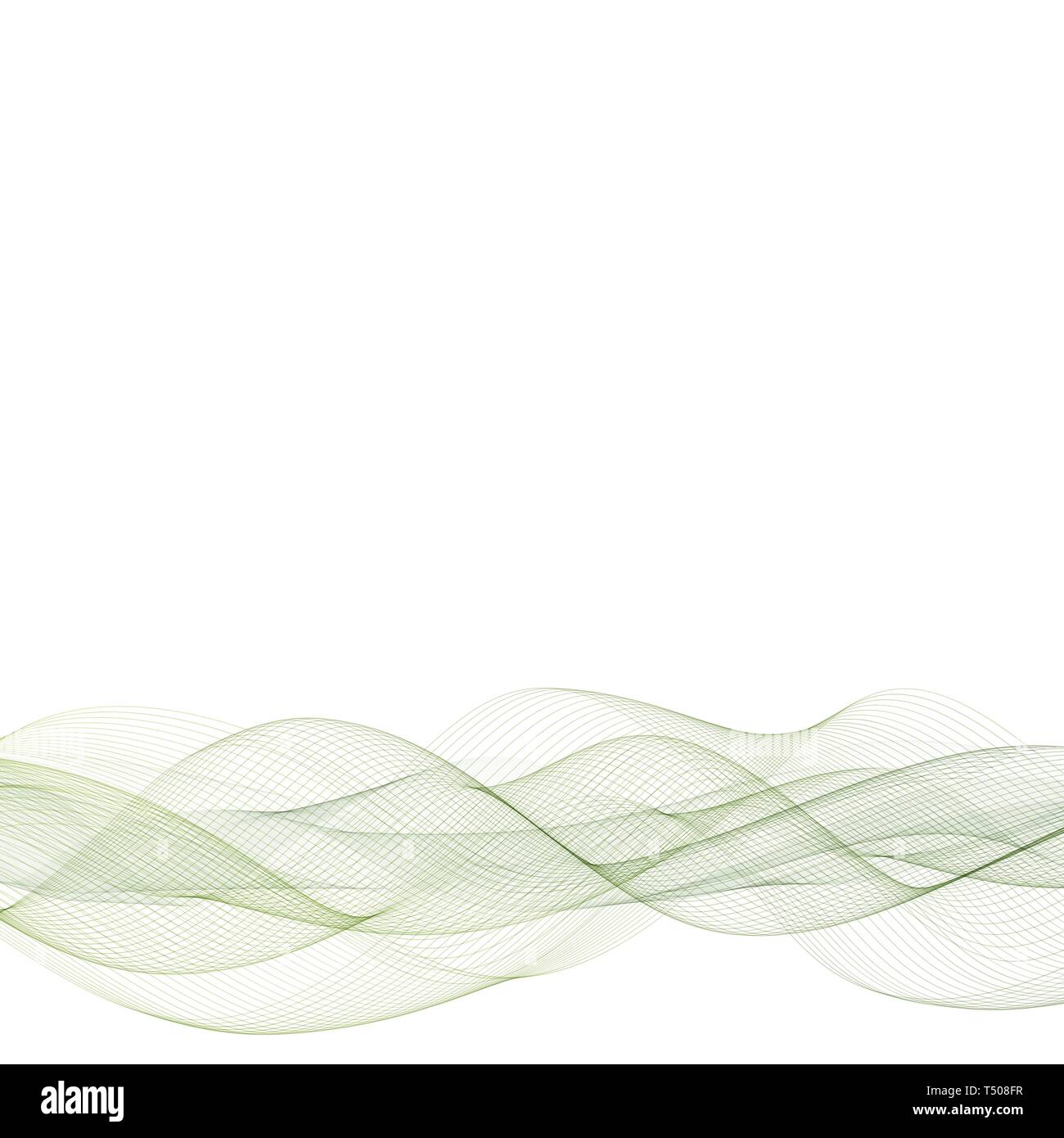 Abstract green wavy lines. Colorful vector background Stock Photo - Alamy