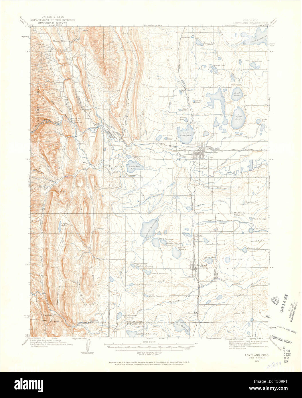 Loveland map hi-res stock photography and images - Alamy