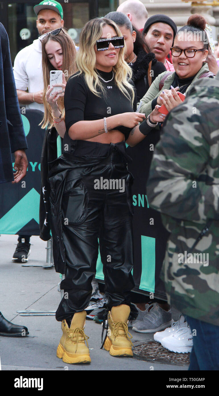 New York, USA. 19th Apr 2019. Karol G at Build Series to talk about her  tour and music in New York Credit:RW/MediaPunch Credit: MediaPunch  Inc/Alamy Live News Stock Photo - Alamy