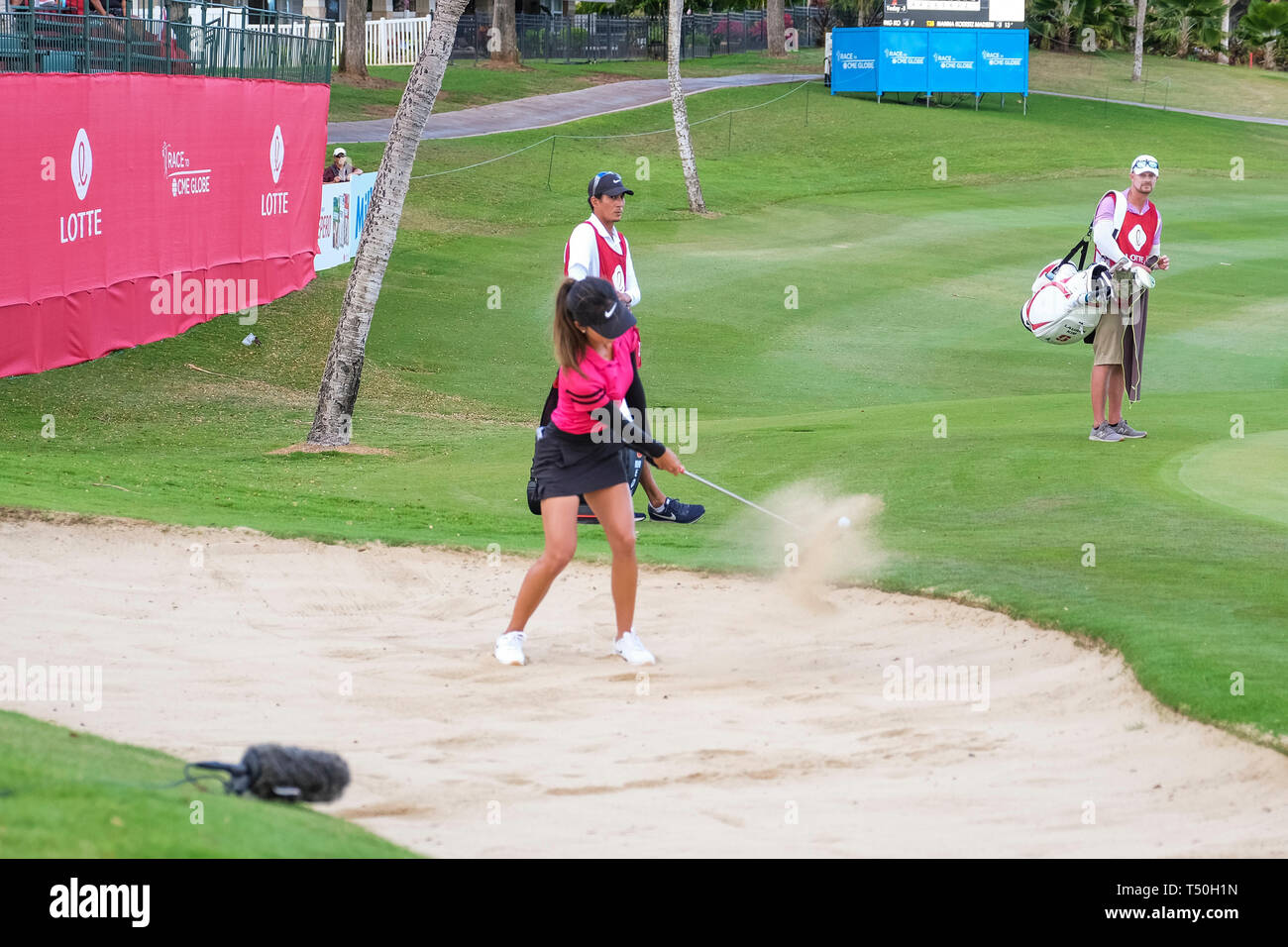 April 18 19 Muni He Hits Out Of The Bunker On The 18th Hole During The