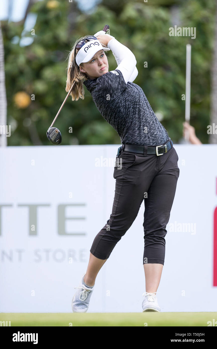 April 18 19 Brooke Henderson Hits Her Tee Shot On The 10th Hole During The Second