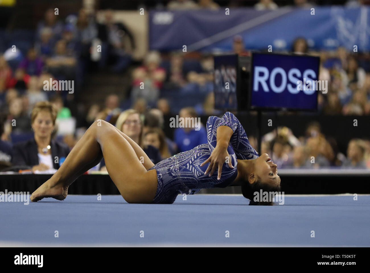 Fort Worth, TX, USA. 19th Apr, 2019. UCLA gymnast Kyla Ross competes