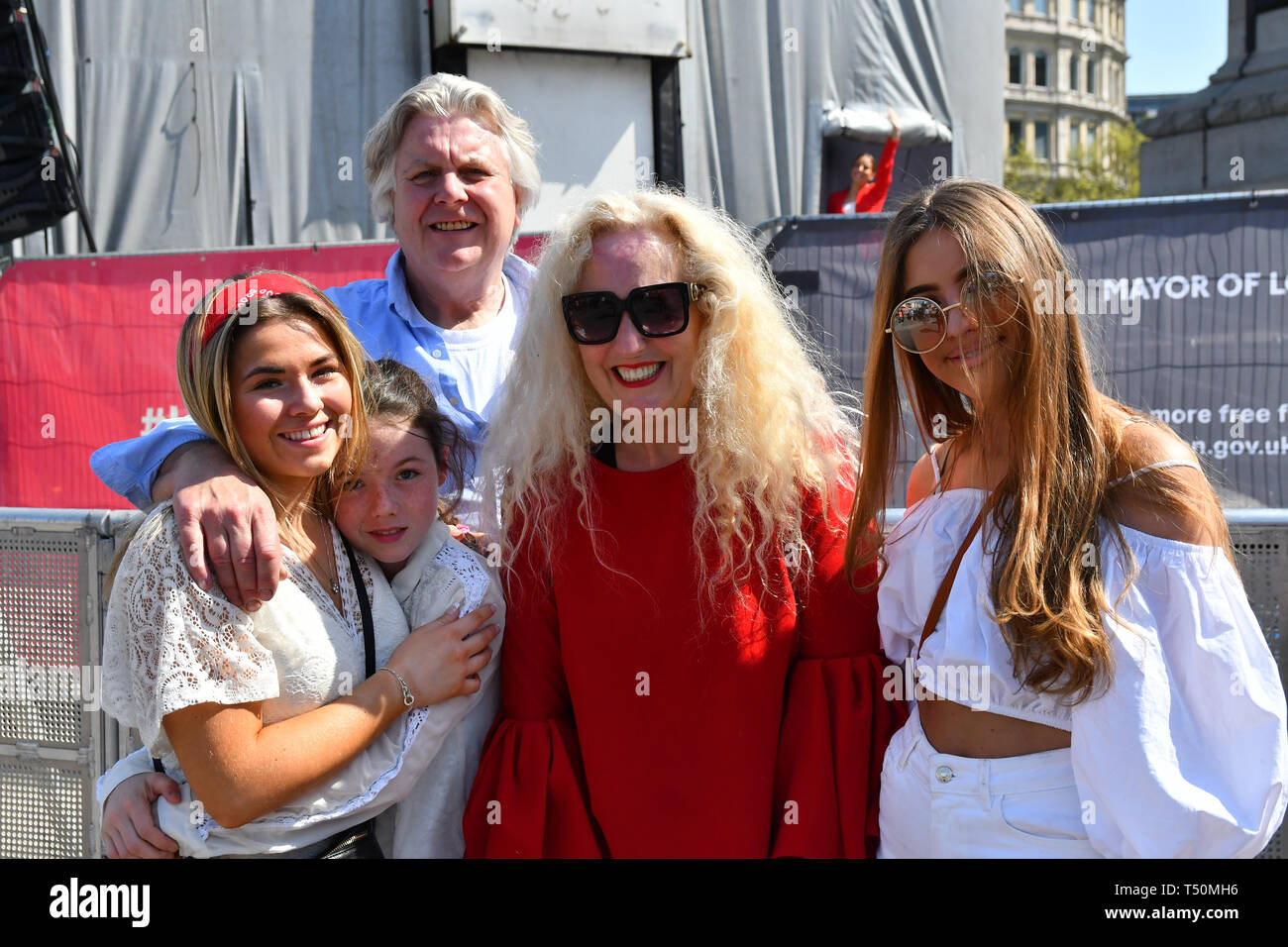 London, UK. 20th April, 2019.Lydia Bright family attend the Feast of St George to celebrate English culture with music and English food stalls in Trafalgar Square on 20 April 2019, London, UK. Credit: Picture Capital/Alamy Live News Stock Photo