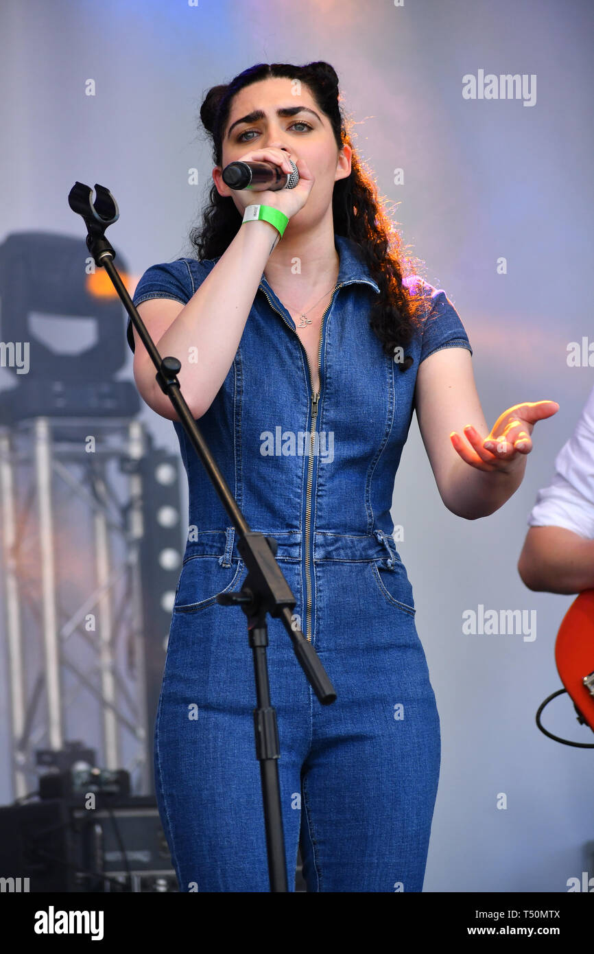 London, UK. 20th April, 2019.Signal - House Band perfroms at the Feast of St George to celebrate English culture with music and English food stalls in Trafalgar Square on 20 April 2019, London, UK. Credit: Picture Capital/Alamy Live News Stock Photo